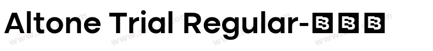 Altone Trial Regular字体转换